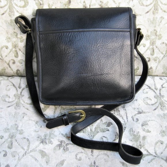 Quality leather black Cross body shoulder bag - Picture 4 of 8